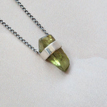 Load image into Gallery viewer, PERIDOT PENDANT SILVER
