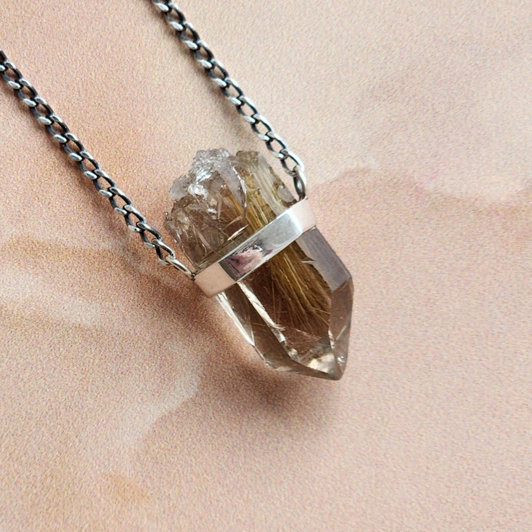 GOLDEN RUTILE PENDANT SILVER