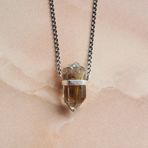 GOLDEN RUTILE PENDANT SILVER