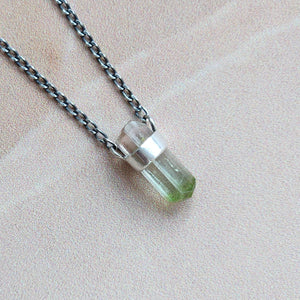 WATERMELON TOURMALINE PENDANT SILVER