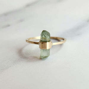 BI-COLOURED TOURMALINE RING 9CT GOLD