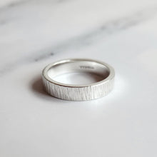 Load image into Gallery viewer, RECYCLED SILVER HAMMERED BAND
