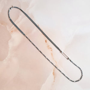 RECYCLED SILVER CLEAR QUARTZ NECKLACE