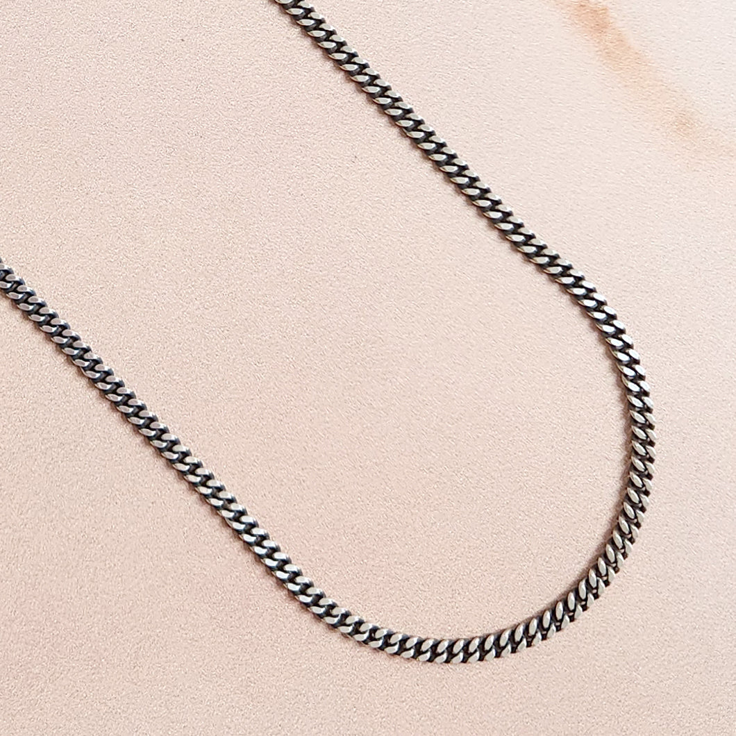 RECYCLED SILVER CURB CHAIN