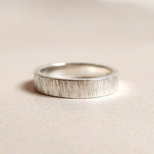 Load image into Gallery viewer, RECYCLED SILVER HAMMERED BAND
