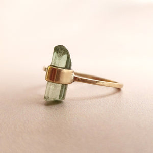 BI-COLOURED TOURMALINE RING 9CT GOLD