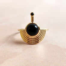 Load image into Gallery viewer, INTERSTELLAR RING GOLS VERMIEL ONYX
