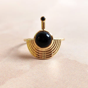 INTERSTELLAR RING GOLS VERMIEL ONYX