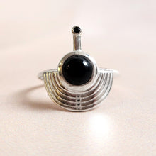 Load image into Gallery viewer, INTERSTELLAR RING SILVER ONYX
