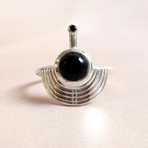 INTERSTELLAR RING SILVER ONYX