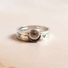 Load image into Gallery viewer, SUN MOON ELEMENTS STACKING SET SILVER
