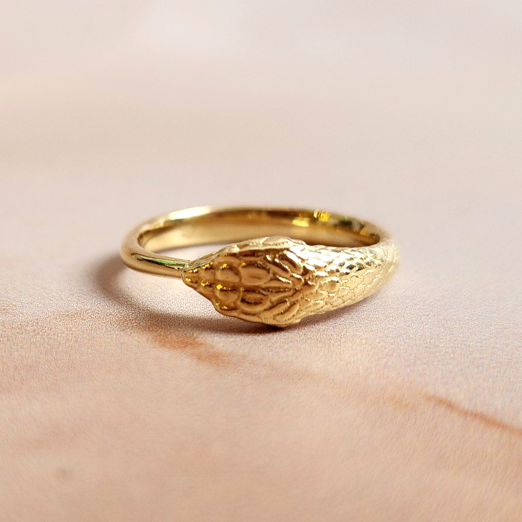 OUROBOROS SNAKE RING GOLD VERMEIL