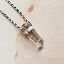 Load image into Gallery viewer, CITRINE PENDANT SILVER LONG
