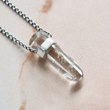 Load image into Gallery viewer, CITRINE PENDANT SILVER LONG
