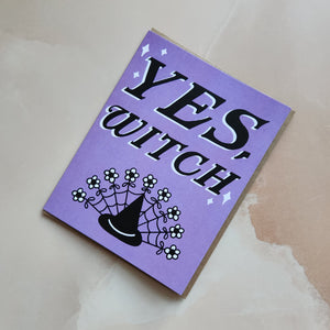 YES WITCH - GREETING CARD