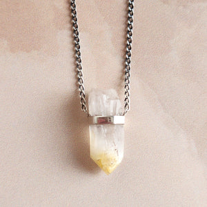 MANGO QUARTZ PENDANT SILVER