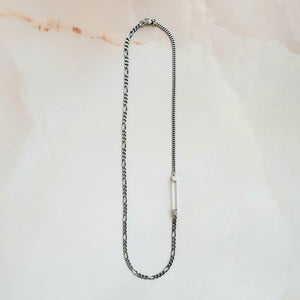 RECYCLED SILVER CLEAR QUARTZ NECKLACE