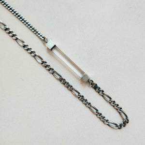 RECYCLED SILVER CLEAR QUARTZ NECKLACE