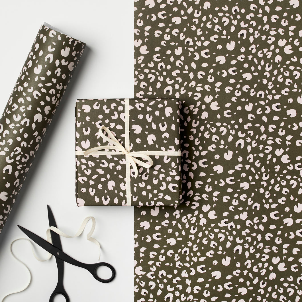 MOSS LEOPARD PRINT - WRAPPING PAPER SHEET