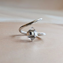 Load image into Gallery viewer, BESPOKE - HERKIMER DIAMOND CLAW RING SILVER
