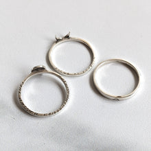 Load image into Gallery viewer, SUN MOON ELEMENTS STACKING SET SILVER
