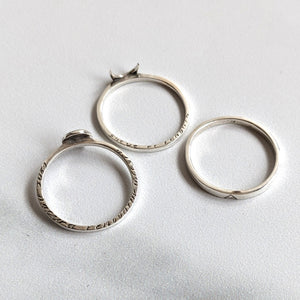 SUN MOON ELEMENTS STACKING SET SILVER