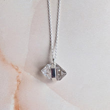 Load image into Gallery viewer, PYRAMID CHARGED GIANT HERKIMER DIAMOND PENDANT IN SILVER
