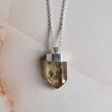 Load image into Gallery viewer, PYRAMID CHARGED CITRINE PENDANT SILVER
