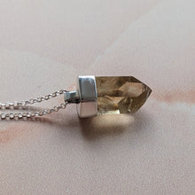Load image into Gallery viewer, PYRAMID CHARGED CITRINE PENDANT SILVER

