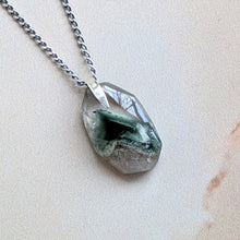 Load image into Gallery viewer, FACTED CHLORITE PHANTOM PENDANT SILVER
