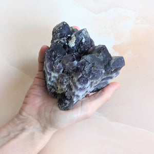 CHEVRON AMETHYST CLUSTER