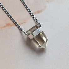 Load image into Gallery viewer, CITRINE PENDANT SILVER LONG
