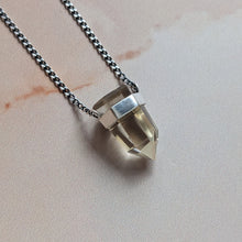 Load image into Gallery viewer, CITRINE PENDANT SILVER LONG
