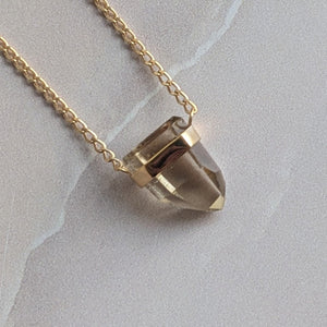 CITRINE PENDANT FAIRMINED GOLD PLATED
