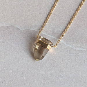 CITRINE PENDANT FAIRMINED GOLD PLATED