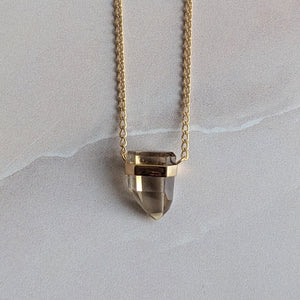 CITRINE PENDANT FAIRMINED GOLD PLATED