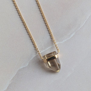 CITRINE PENDANT FAIRMINED GOLD PLATED
