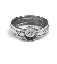 Load image into Gallery viewer, SUN MOON ELEMENTS STACKING SET SILVER
