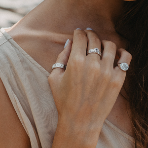 MOON PHASES RING SILVER