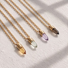 Load image into Gallery viewer, ELEMENTAL CRYSTAL BULLET PENDANT - GOLD PLATED
