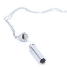 Load image into Gallery viewer, HEX CAPSULE PENDANT SILVER BLACK ONYX
