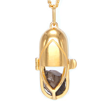 Load image into Gallery viewer, CAPSULE CRYSTAL PENDANT GOLD PLATE

