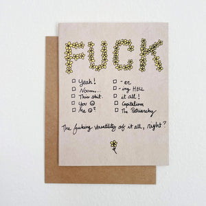 F**K CHECKLIST - GREETING CARD