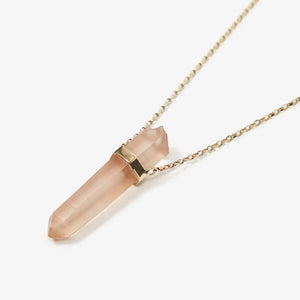 BESPOKE - SALMON LEMURIAN PENDANT 9CT GOLD