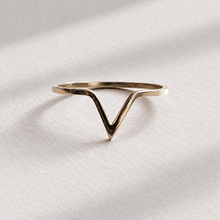 Load image into Gallery viewer, WISHBONE RING RECYCLED 9CT GOLD
