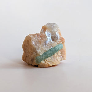 AQUAMARINE & PEACH FELDSPAR