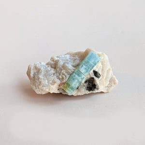 AQUAMARINE & PEACH FELDSPAR