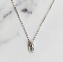 Load image into Gallery viewer, ELEMENTAL CRYSTAL BULLET PENDANT - SILVER
