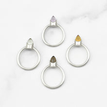 Load image into Gallery viewer, ELEMENTAL CRYSTAL BULLET RING - SILVER
