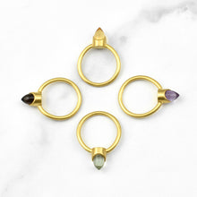 Load image into Gallery viewer, ELEMENTAL CRYSTAL BULLET RING - GOLD PLATE
